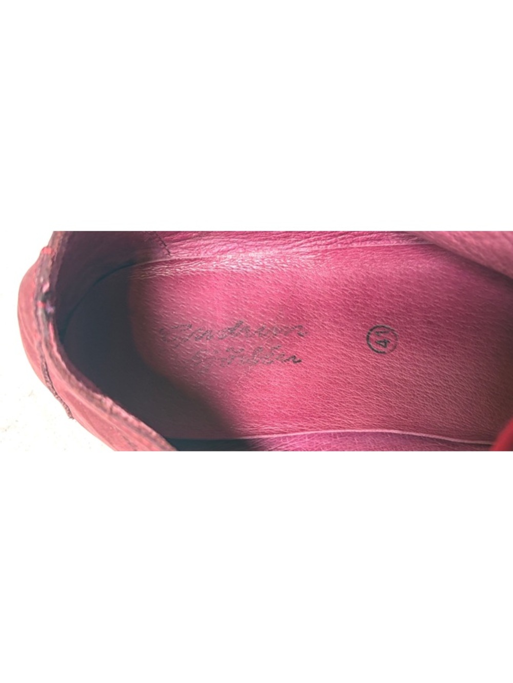 Gudrun Sjödén Red Burgundy Nubuck Lace Up Mary Jane Shoes EU 41 Portugal - Picture 5 of 7